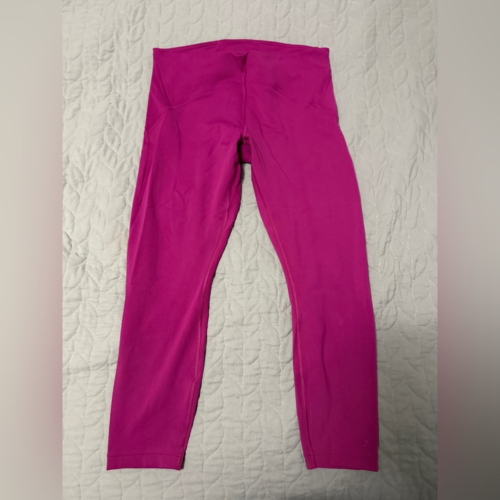 Lululemon Vibrant Pink Train Leggings Size 14